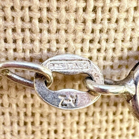 VTG Sterling Silver 925 Wrap Design Circle Pendant Necklace Size 18" Length - Picture 8 of 13